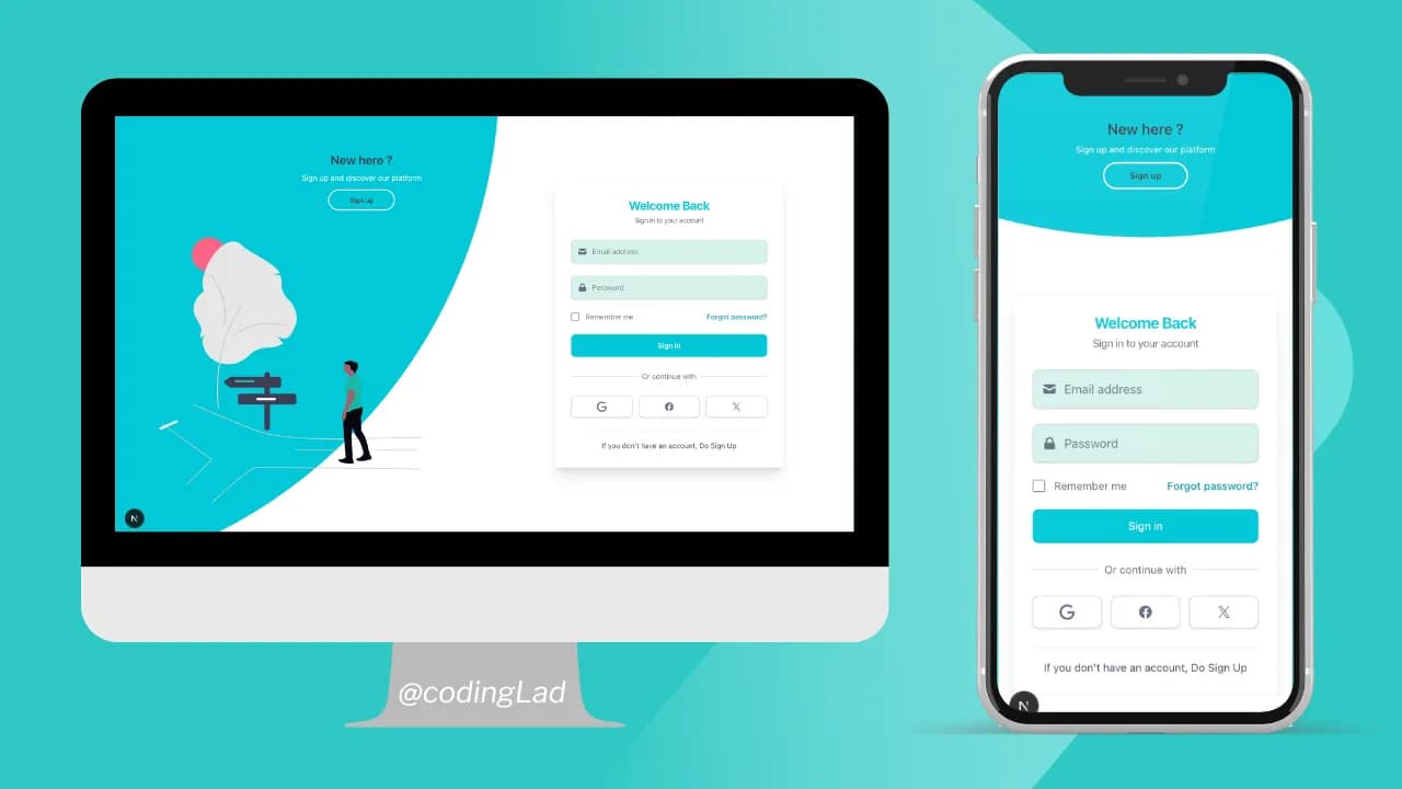 Sliding Sign-In and Sign-Up Component