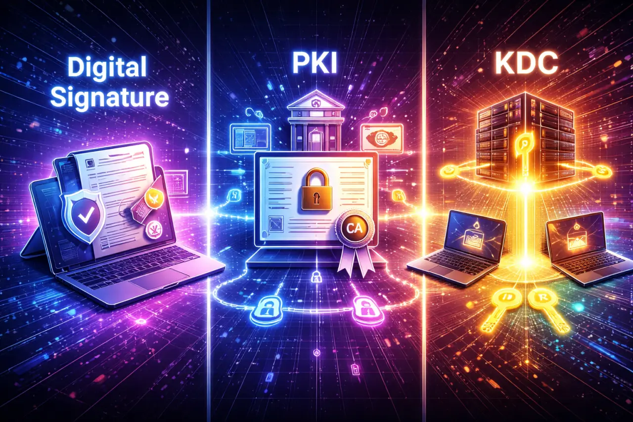Digital Signatures, PKI, and KDC: Building Trust in Secure Communication